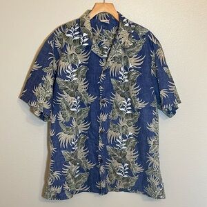 Royal Creations Hawaiian Floral Tropical Button Down Shirt
